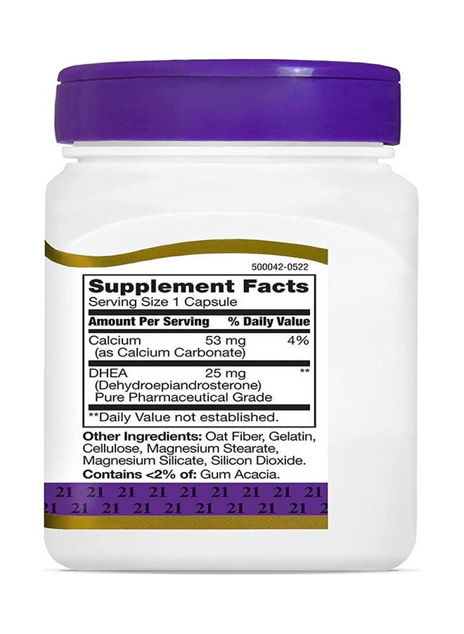 21st Century DHEA Dietary Supplement 25mg - 90 Capsules - Image 2